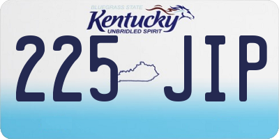 KY license plate 225JIP