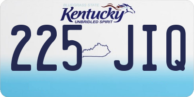 KY license plate 225JIQ