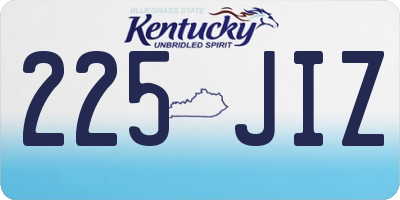 KY license plate 225JIZ