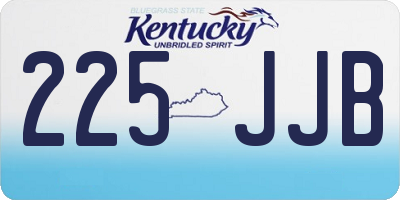 KY license plate 225JJB