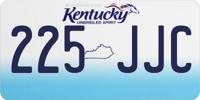 KY license plate 225JJC