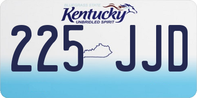 KY license plate 225JJD