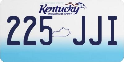 KY license plate 225JJI