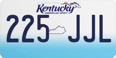 KY license plate 225JJL