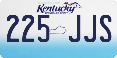 KY license plate 225JJS