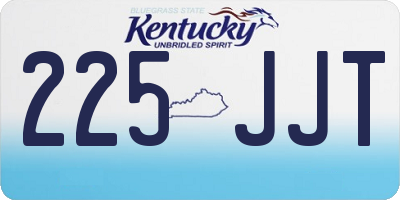KY license plate 225JJT