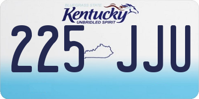 KY license plate 225JJU