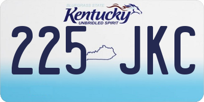 KY license plate 225JKC