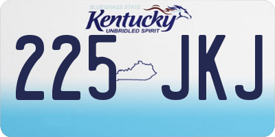 KY license plate 225JKJ