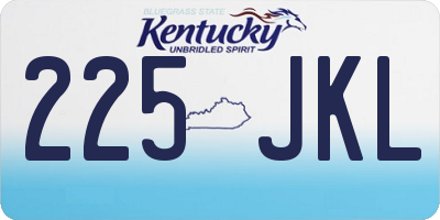 KY license plate 225JKL