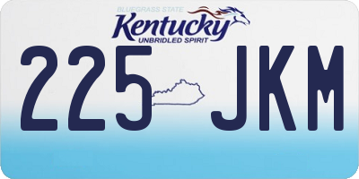 KY license plate 225JKM