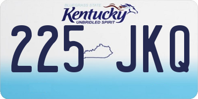 KY license plate 225JKQ