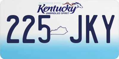 KY license plate 225JKY