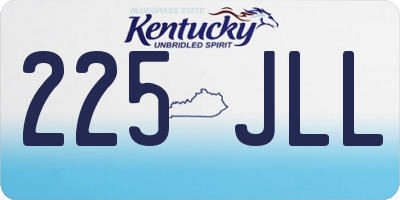 KY license plate 225JLL