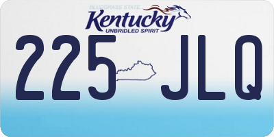 KY license plate 225JLQ