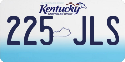 KY license plate 225JLS