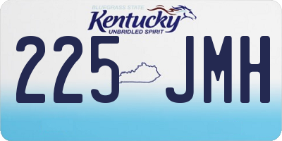 KY license plate 225JMH