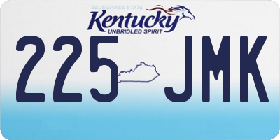 KY license plate 225JMK