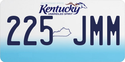 KY license plate 225JMM