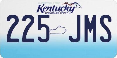 KY license plate 225JMS