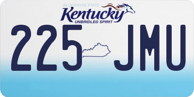 KY license plate 225JMU