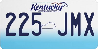 KY license plate 225JMX