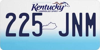 KY license plate 225JNM