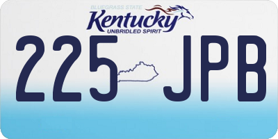 KY license plate 225JPB