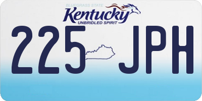 KY license plate 225JPH