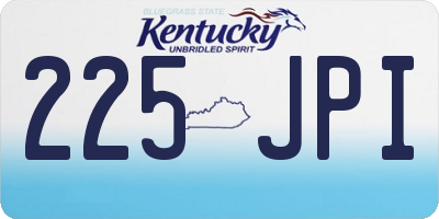 KY license plate 225JPI