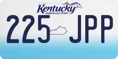 KY license plate 225JPP