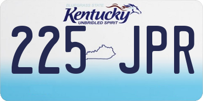 KY license plate 225JPR