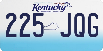 KY license plate 225JQG