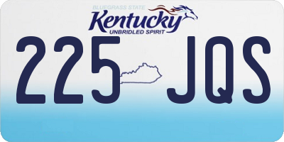 KY license plate 225JQS