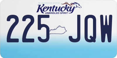 KY license plate 225JQW