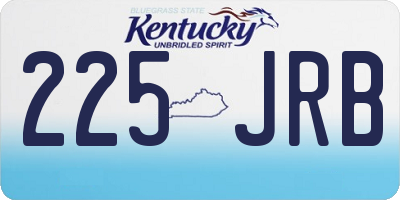 KY license plate 225JRB