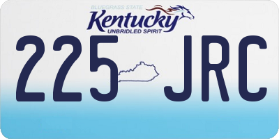 KY license plate 225JRC