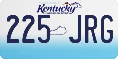 KY license plate 225JRG
