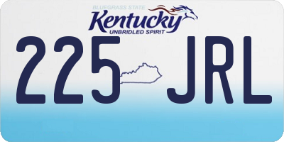 KY license plate 225JRL