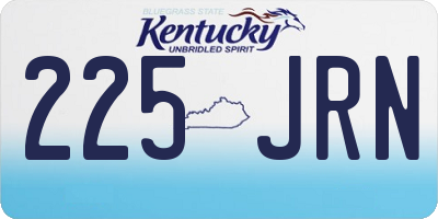 KY license plate 225JRN
