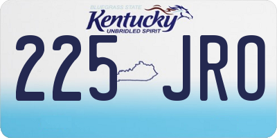 KY license plate 225JRO