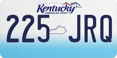 KY license plate 225JRQ