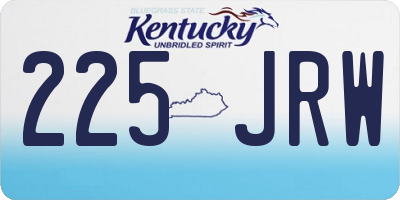 KY license plate 225JRW