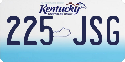 KY license plate 225JSG