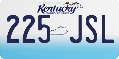 KY license plate 225JSL