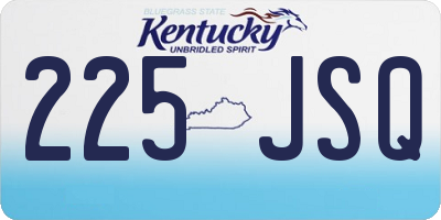 KY license plate 225JSQ