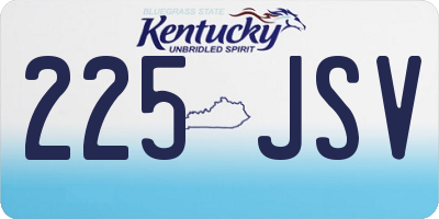 KY license plate 225JSV
