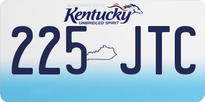 KY license plate 225JTC