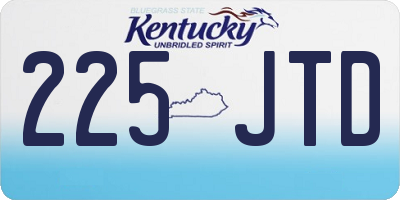 KY license plate 225JTD