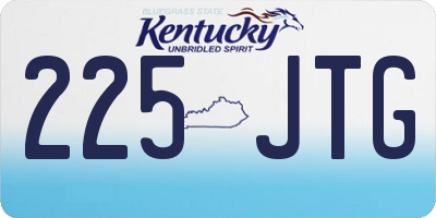 KY license plate 225JTG
